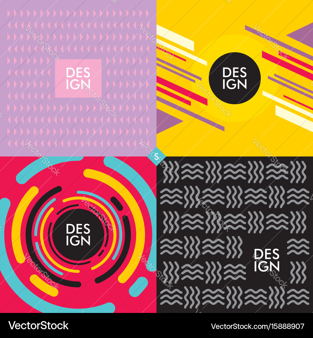 Geometric Colorful Backgrounds vector image