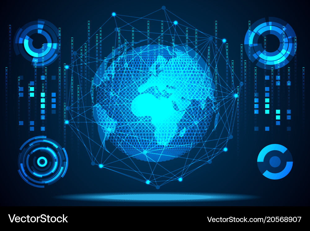 Global Network Connection vector image