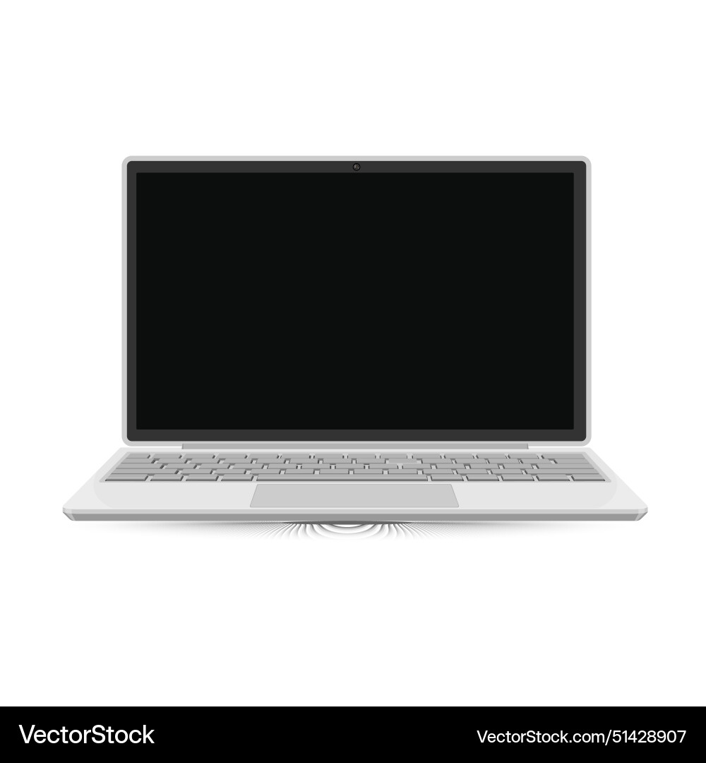 Laptop computer blank screen display mockup Laptop computer blank screen display mockup vector image