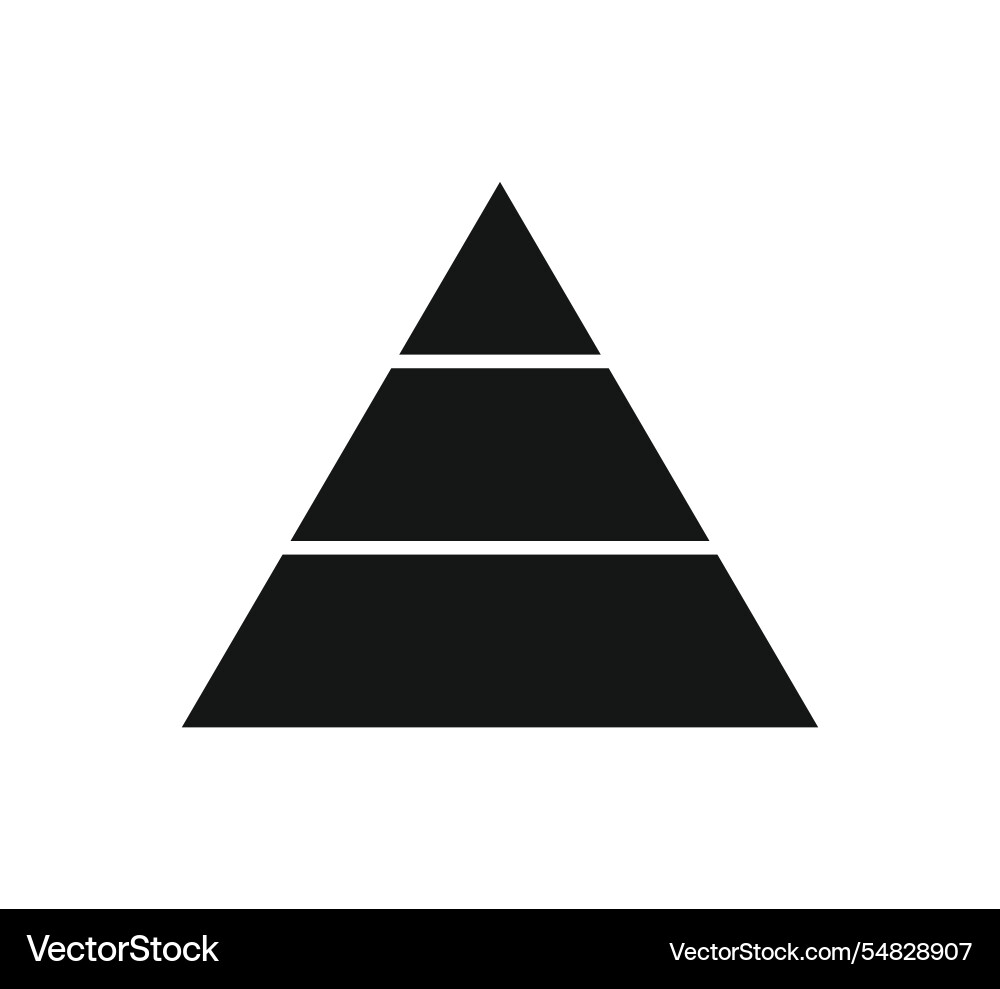 Levels of triangular pyramid triangle Levels of triangular pyramid triangle vector image