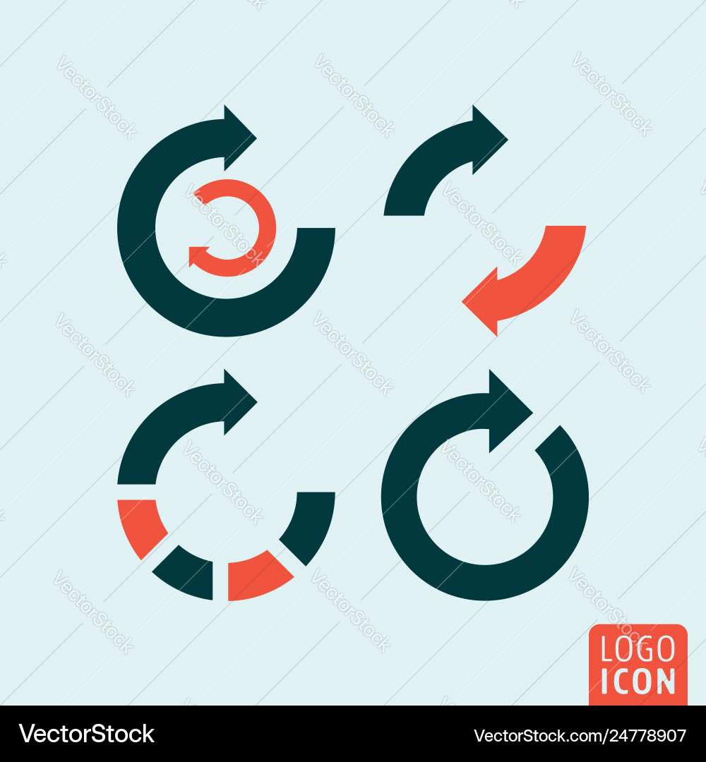 Rotation Arrow Set - Circular Arrows vector image