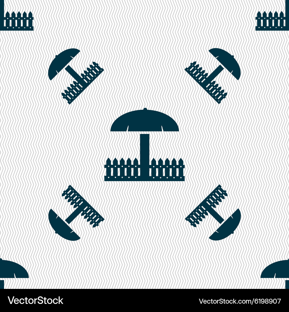 Sandbox icon sign seamless pattern with geometric Vector Image