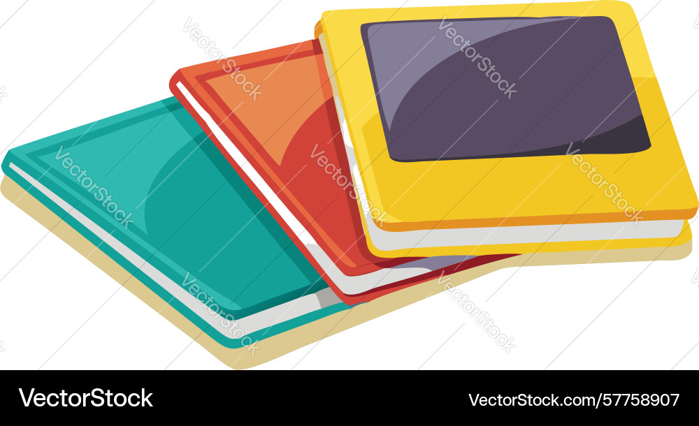 Stack of colorful tablets or devices design Vector Image