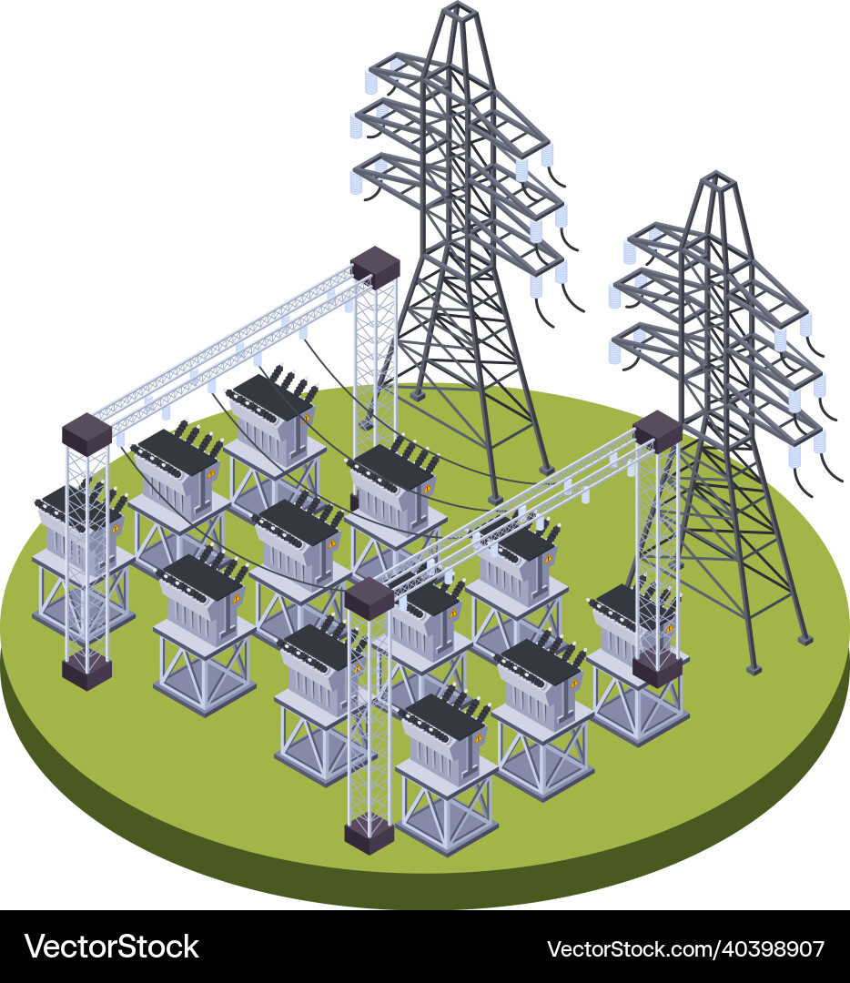 Transformers power line composition Transformers power line composition vector image