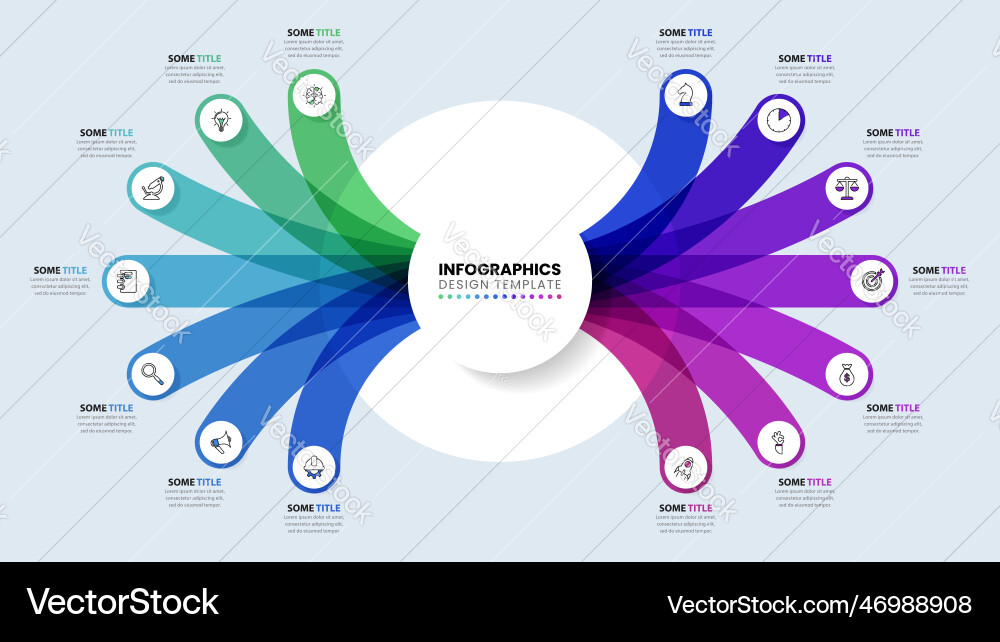 Circular Workflow Diagram Template vector image