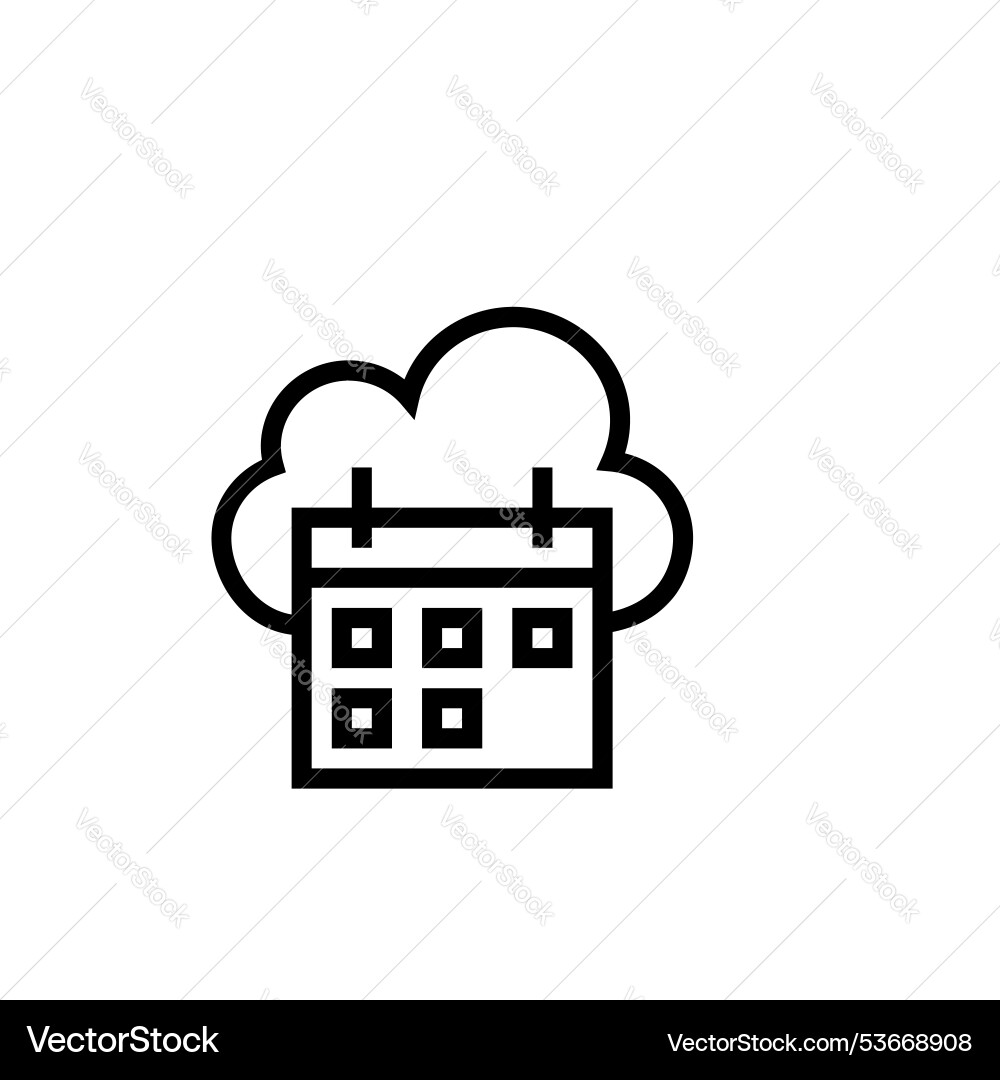 Cloud computing icon outline style design Cloud computing icon outline style design Vector Image