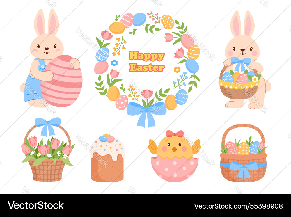 Easter clipart for design projects Vector Image