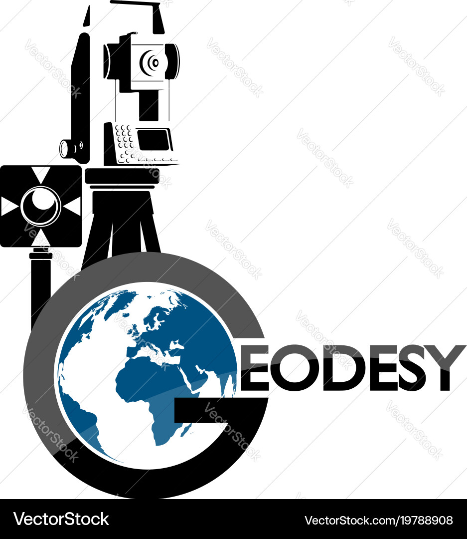 Geodesic device and globe symbol vector image