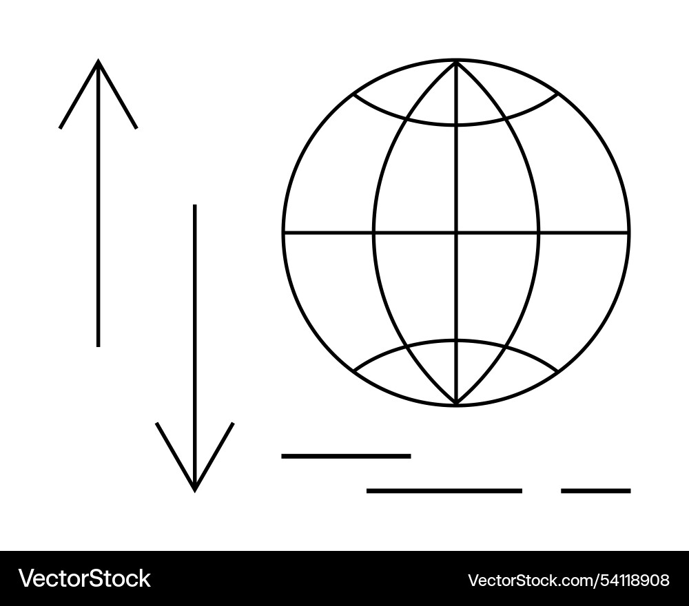 Global network and data transfer concept Global network and data transfer concept vector image