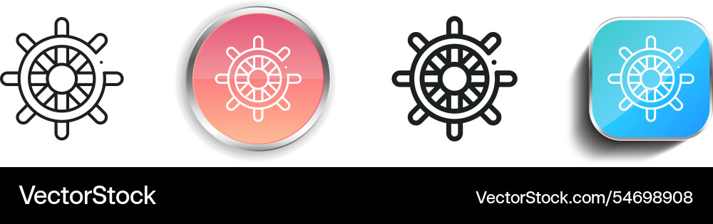 Helm icon thin linear regular and button style Helm icon thin linear regular and button style vector image