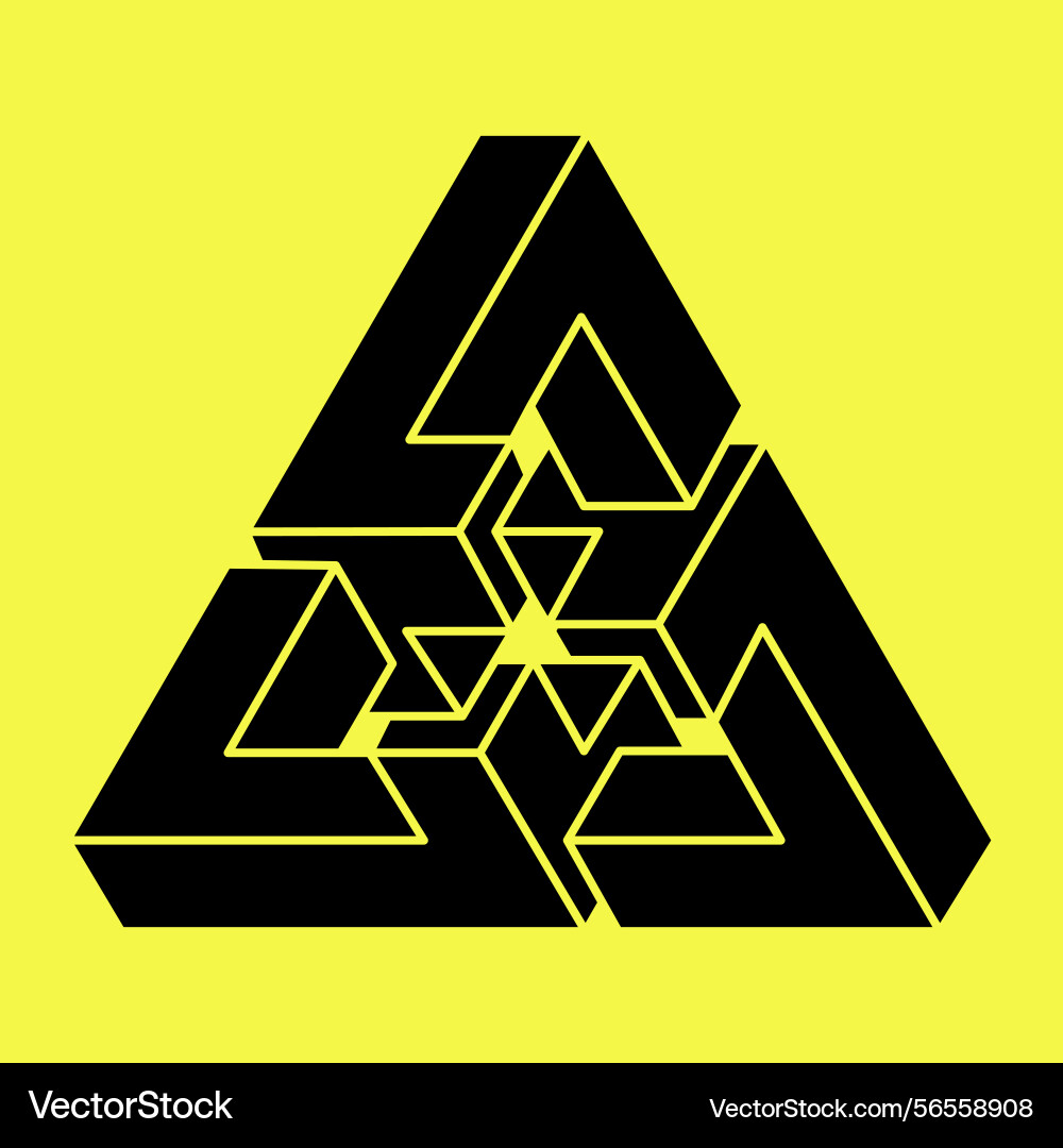 Impossible shapes web design elements optical Impossible shapes web design elements optical vector image