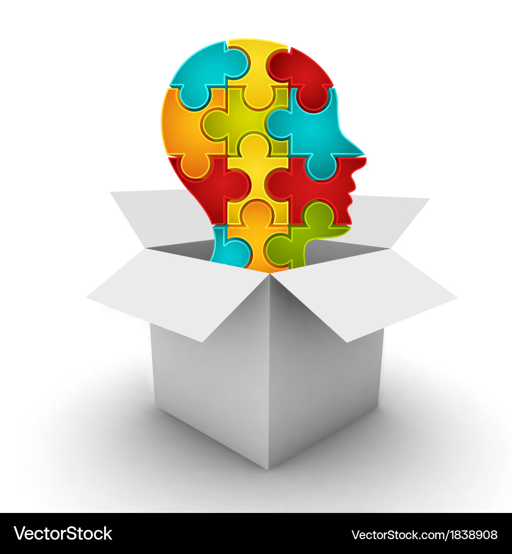 Puzzle Box Concept Vector Image