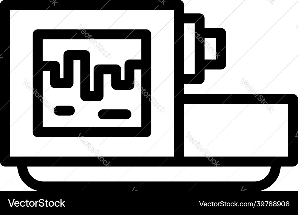 Router cnc machine icon outline work lathe Vector Image