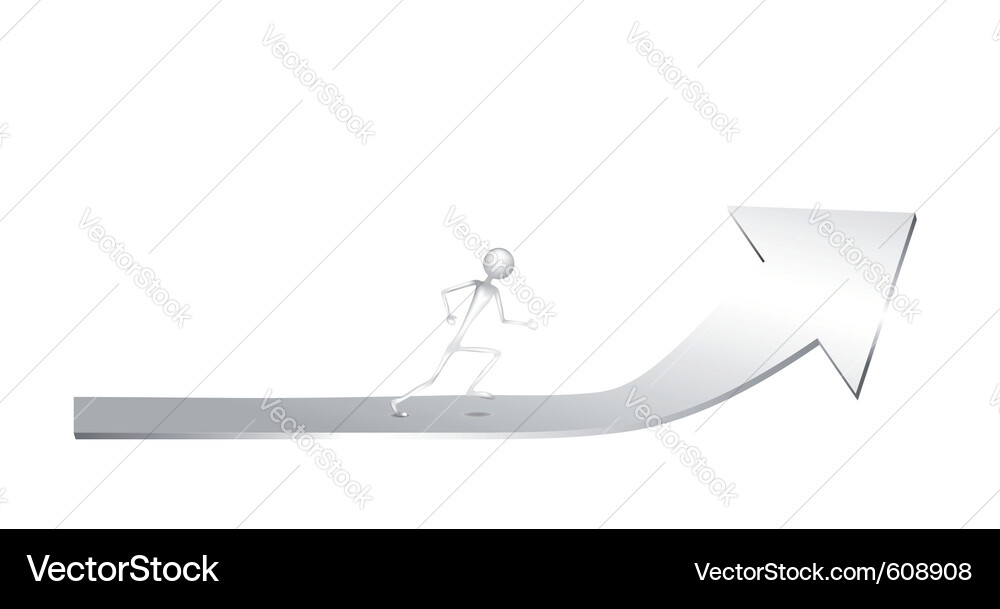 Running for achievement Vector Image