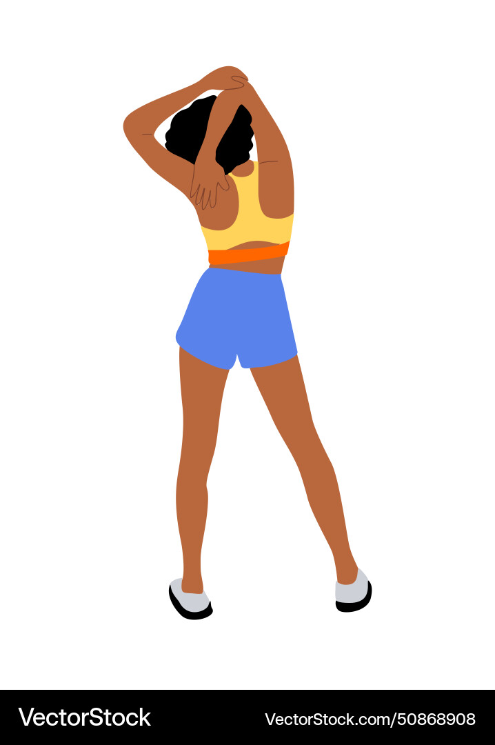Sportive young woman doing fitness exercise Sportive young woman doing fitness exercise vector image