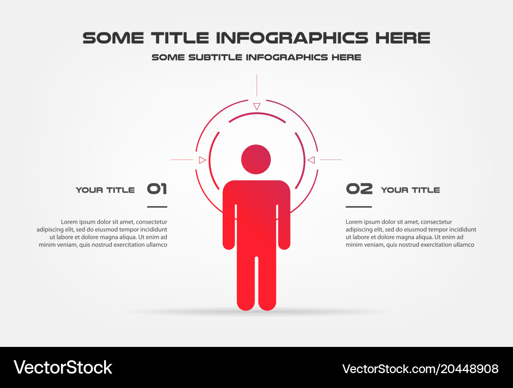 Target infographics with circle element of chart vector image