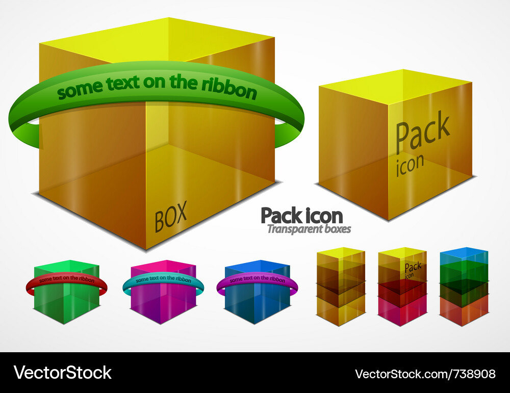 Web boxes elements Vector Image