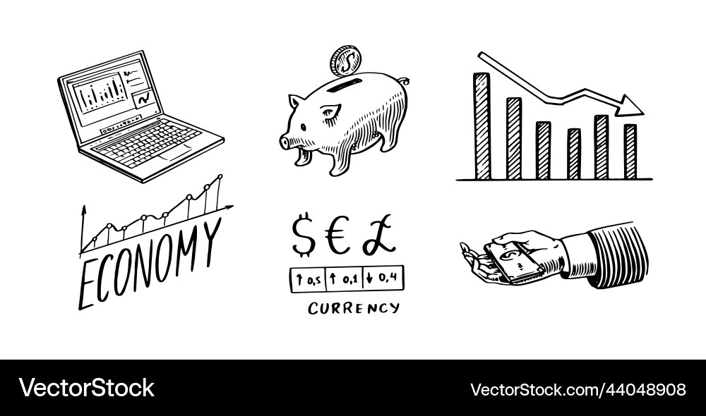 Wirtschaft Poster Finanzen und Geld piggy Bank Wirtschaft Poster Finanzen und Geld piggy Bank vektorbild