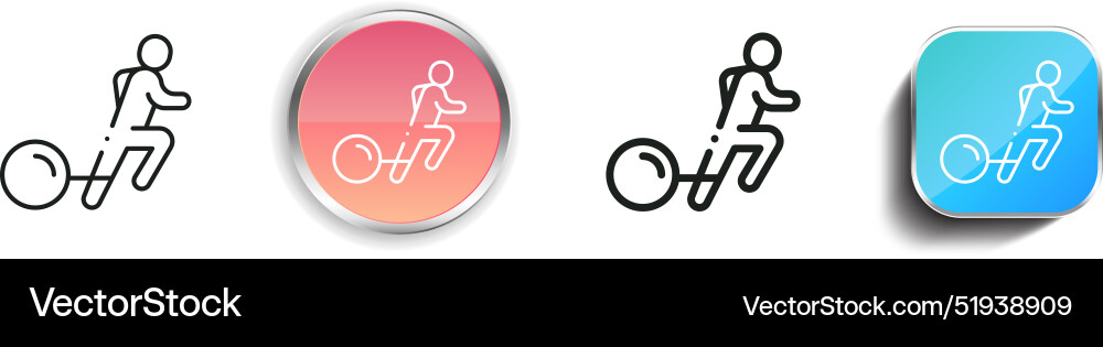 Burden icon thin linear regular and button style vector image