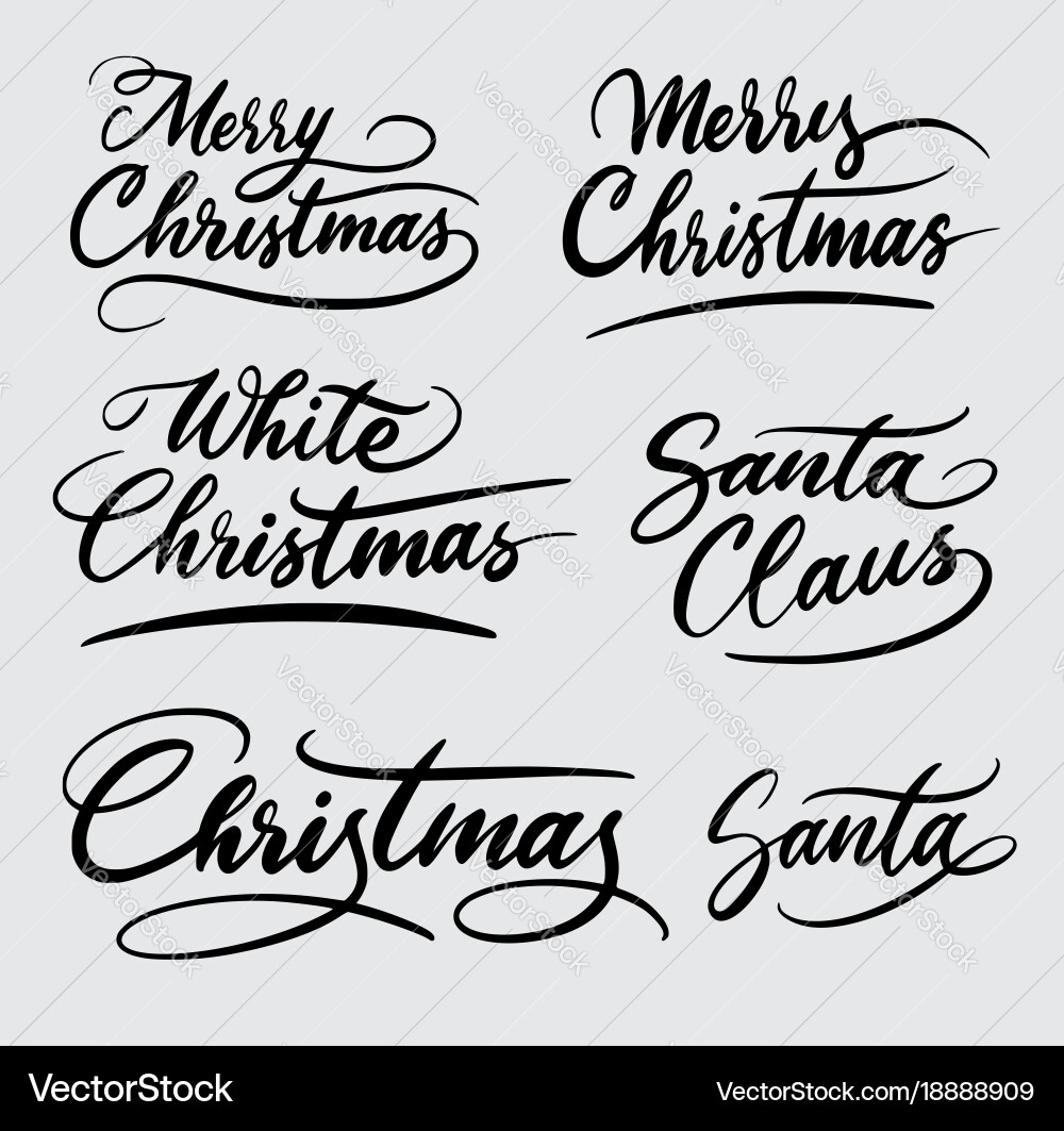 Christmas Calligraphy Script vector image