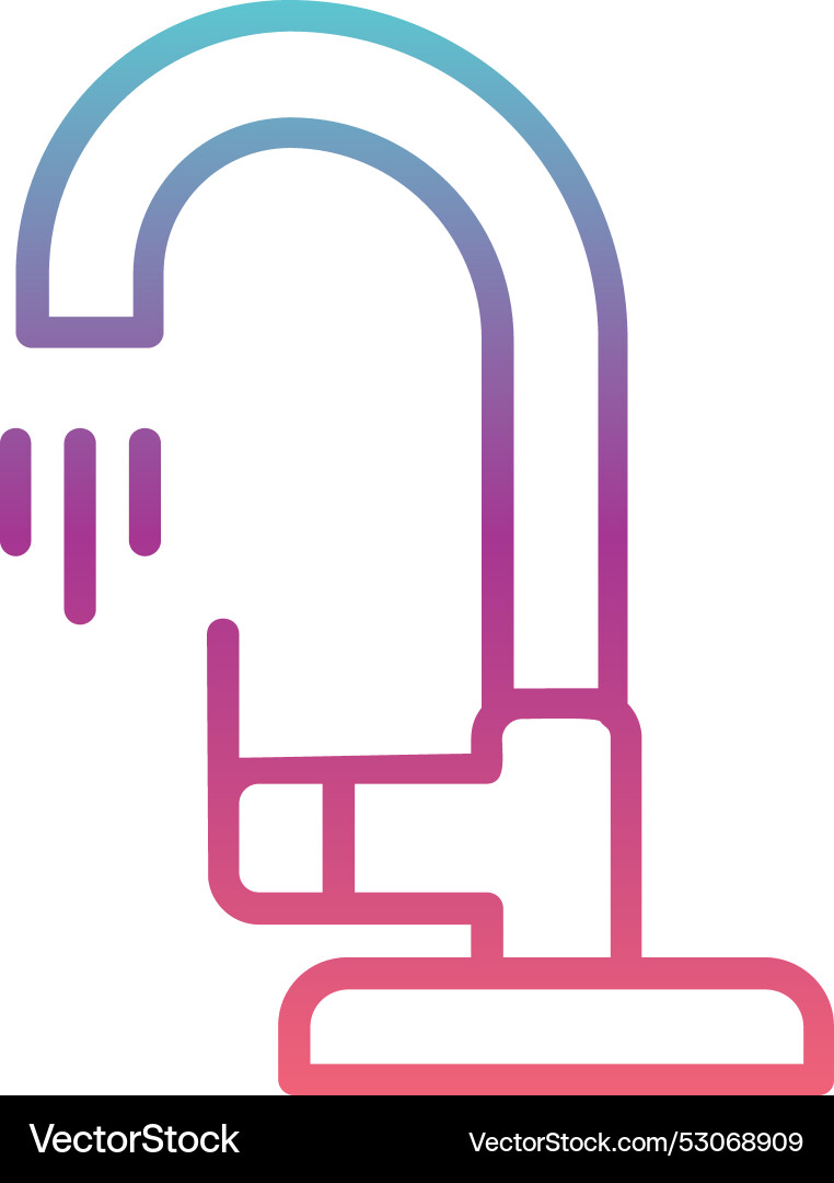 Faucet line gradient design Vector Image