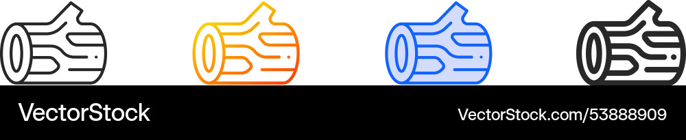 Log iconthin linear gradient blue stroke and bold Log iconthin linear gradient blue stroke and bold vector image