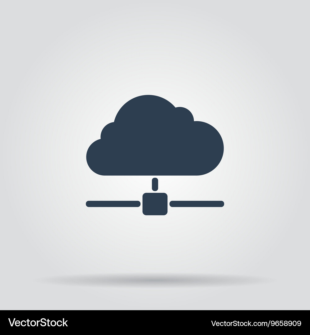 Universal icon on the cloud computing Vector Image