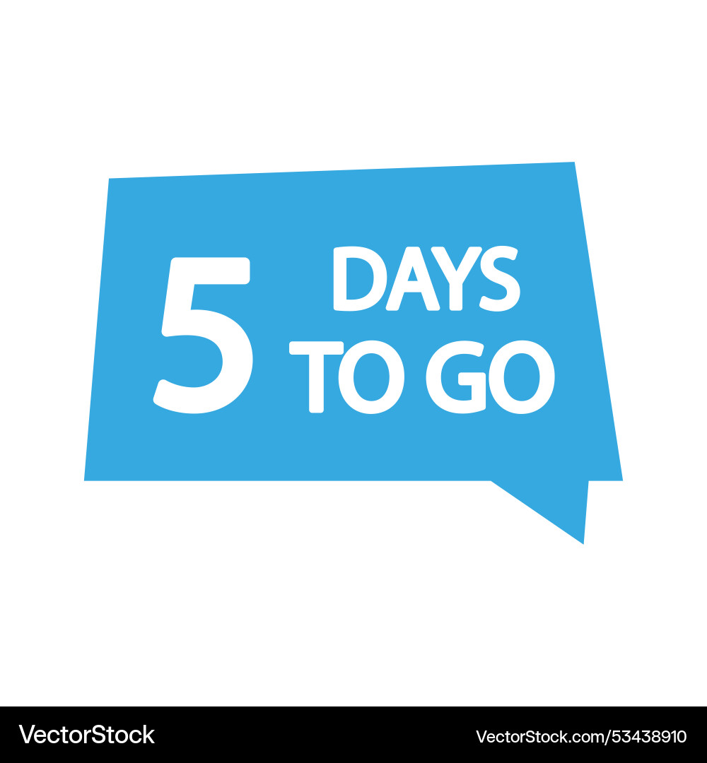 Countdown timer icon number five focus bold 5 vector image