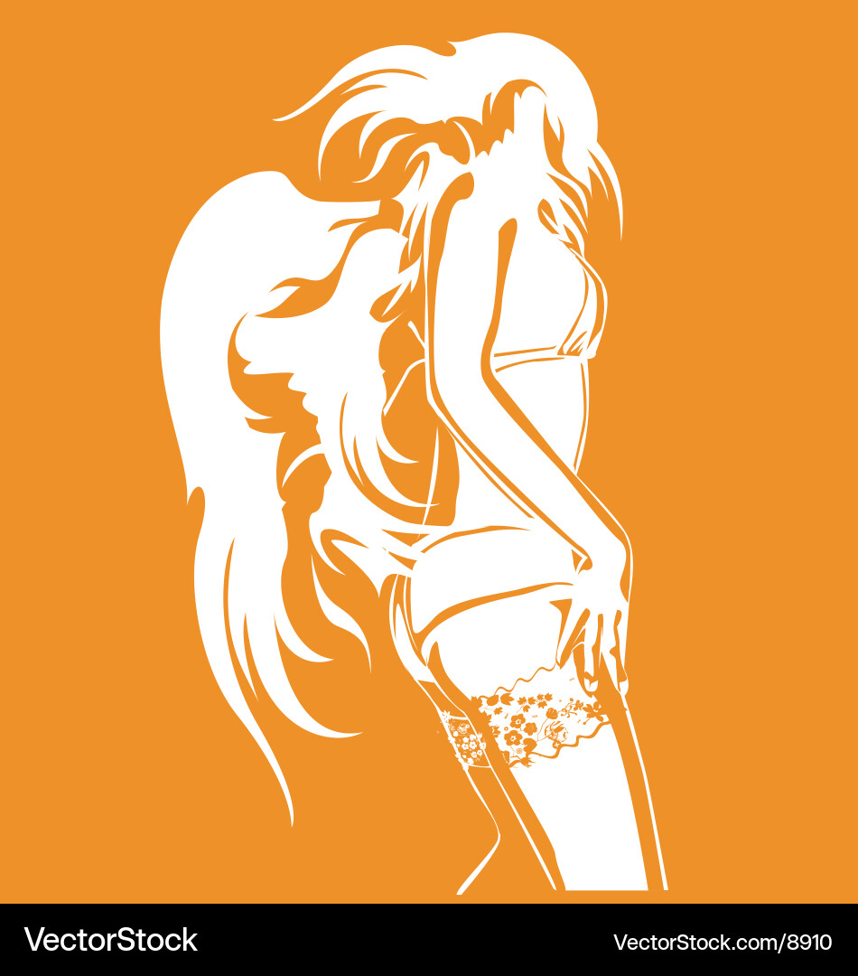 Elegant Angel Girl vector image