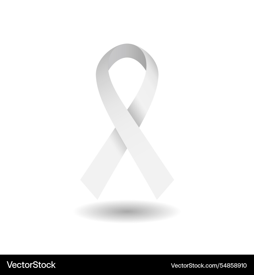 Elegant white ribbon design in 3d style Royalty Free Vector