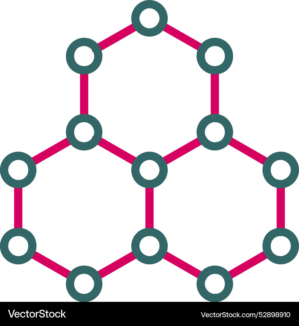 Hexagonal structure icon design Vector Image