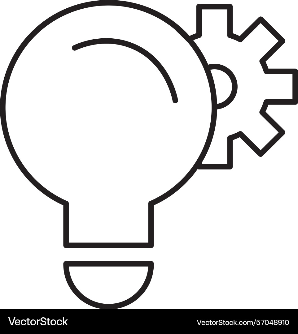 Solution line icon design Vector Image