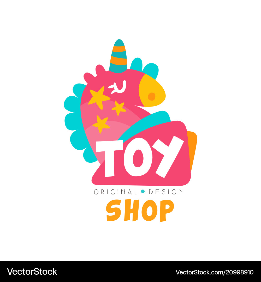 Spielzeug Shop Logo Design Vorlage Kinder speichern Baby Spielzeug Shop Logo Design Vorlage Kinder speichern Baby vektorbild