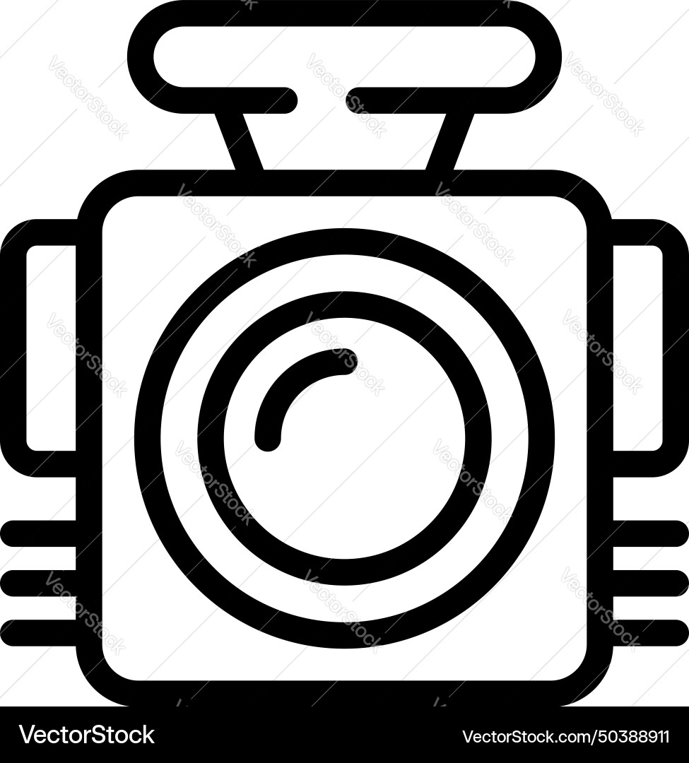 Action capture device icon outline go pro Action capture device icon outline go pro vector image