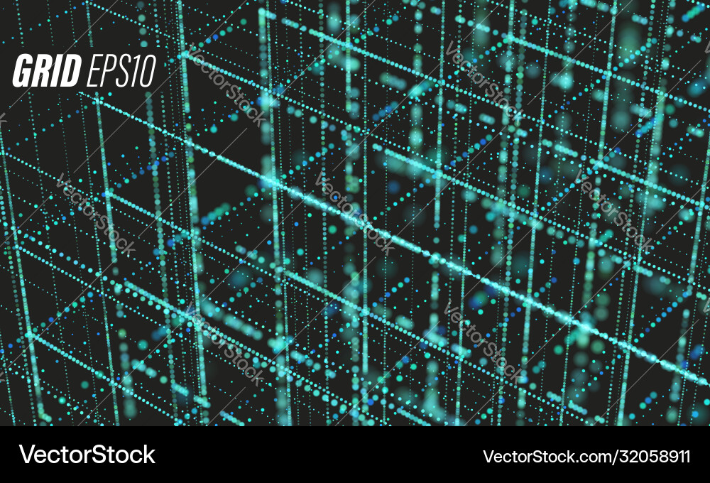 Data grid bigdata blueprint cyber futurist Data grid bigdata blueprint cyber futurist vector image