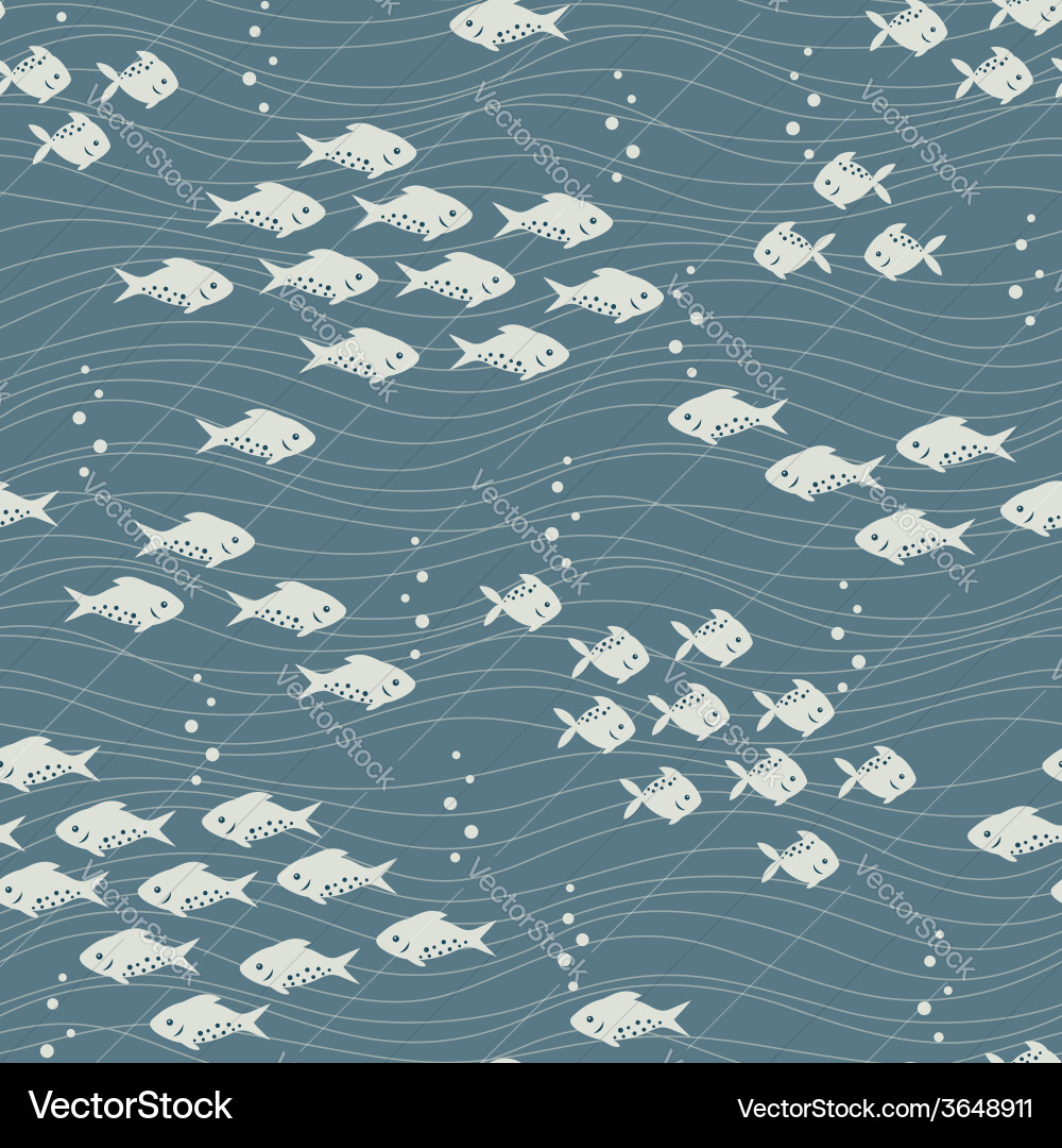 Fish pattern Royalty Free Vector Image - VectorStock