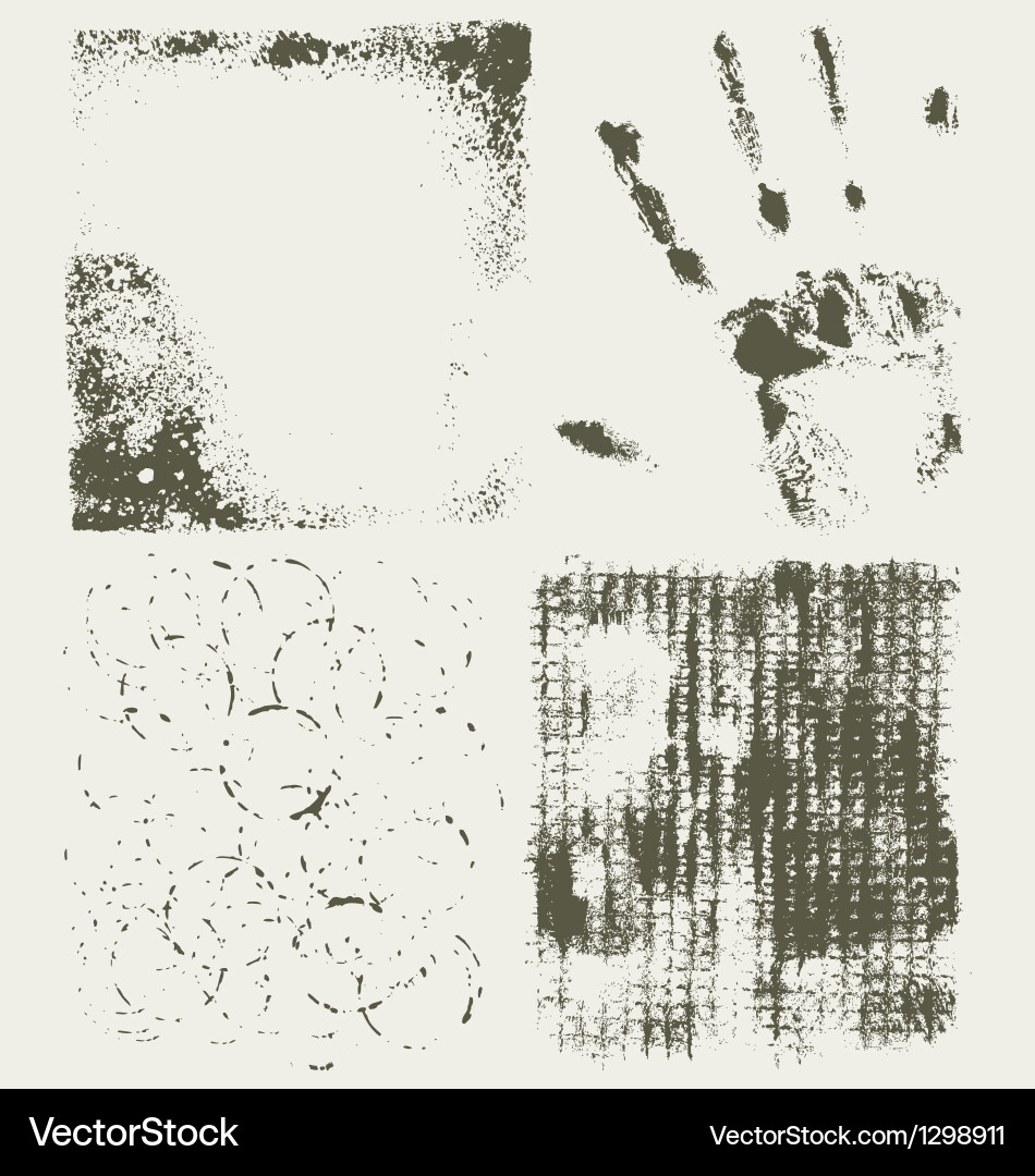 Grunge Halftone Texture Patterns vector image
