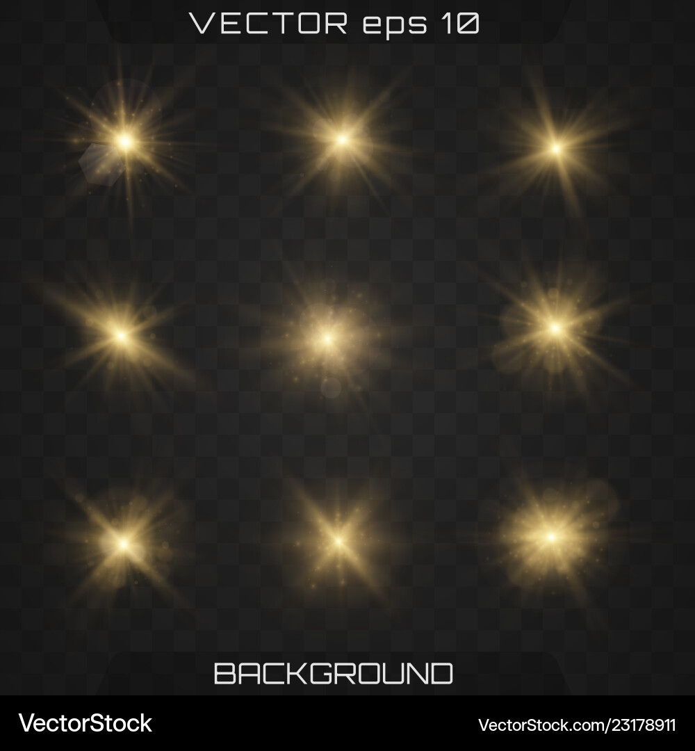 Lights sparkles isolated vector image