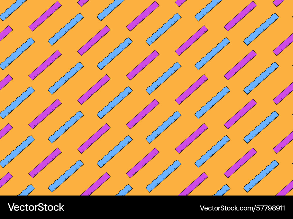 Rulers with rectangle wavy shapes seamless pattern Vector Image