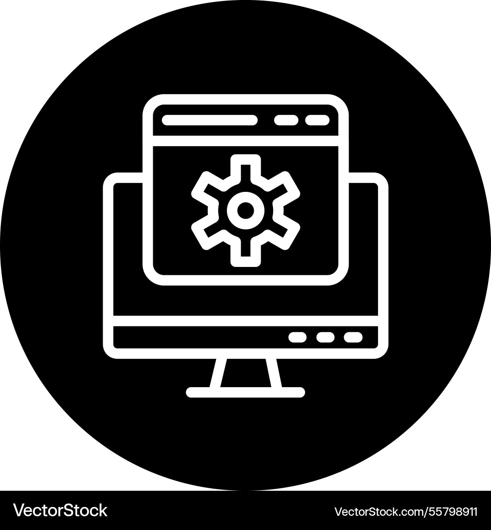 Web setting icon design vector image