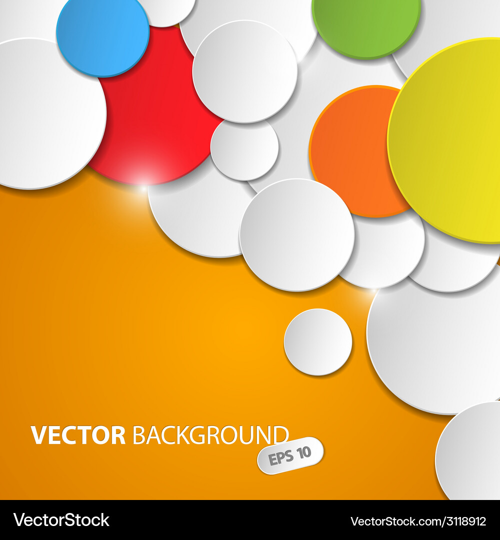 Abstract background with colorful circles Vector Image