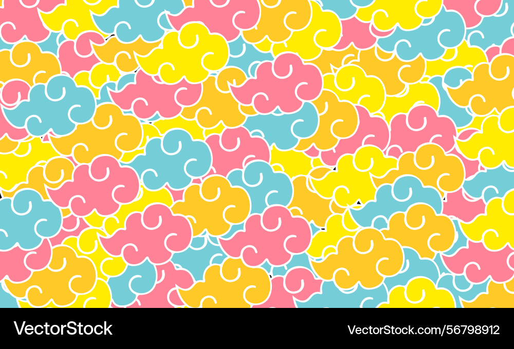 Colorful cloud pattern design texture background vector image