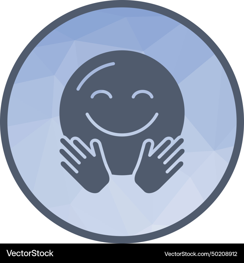 Hugging face icon image vector image