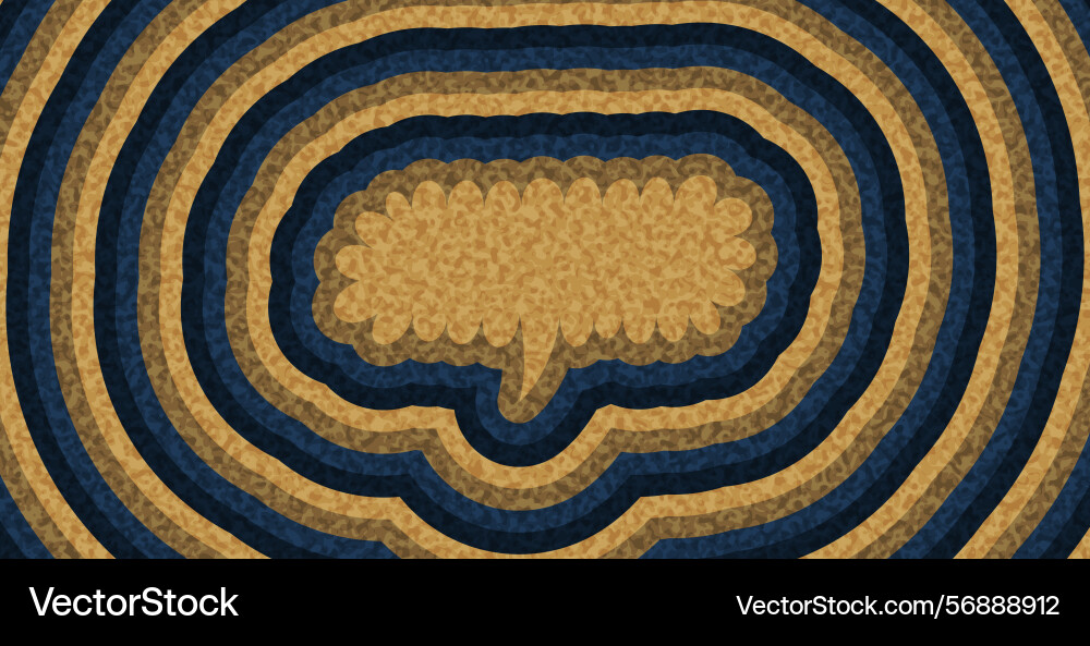 Speech bubble with ripple pattern Speech bubble with ripple pattern vector image
