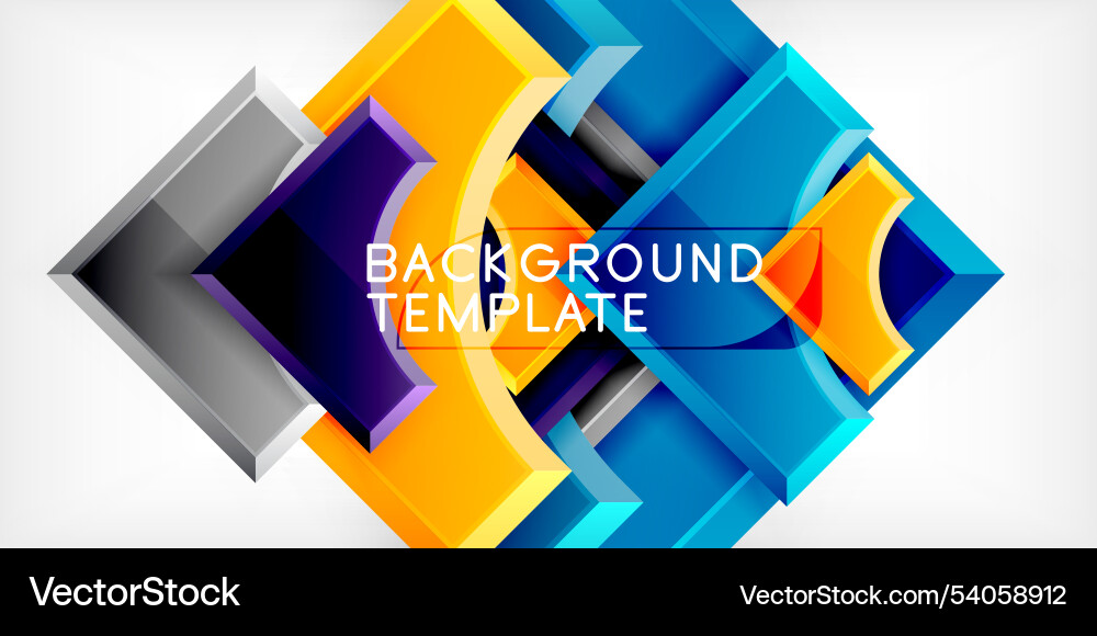 Square arrow shapes with round elements Vector Image