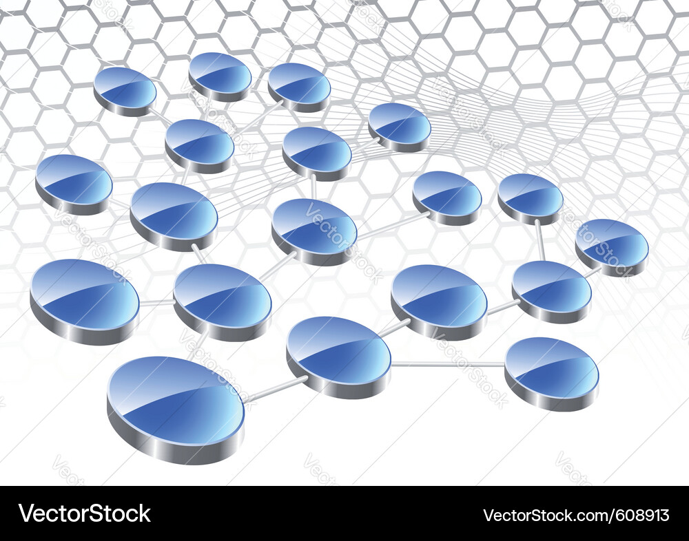 Network of Buttons Vector Image