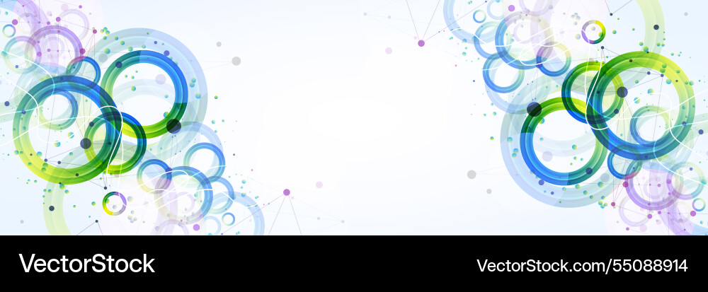Abstract background with gradient circles Vector Image