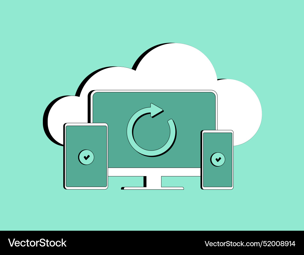 Cloud computing business technology data storage Cloud computing business technology data storage vector image