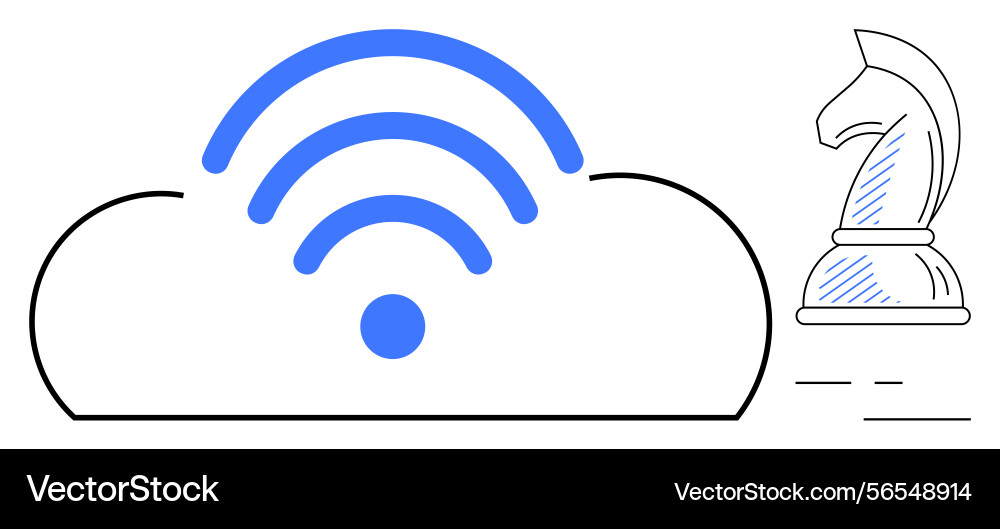 Cloud computing connectivity with wireless signal Cloud computing connectivity with wireless signal Vector Image
