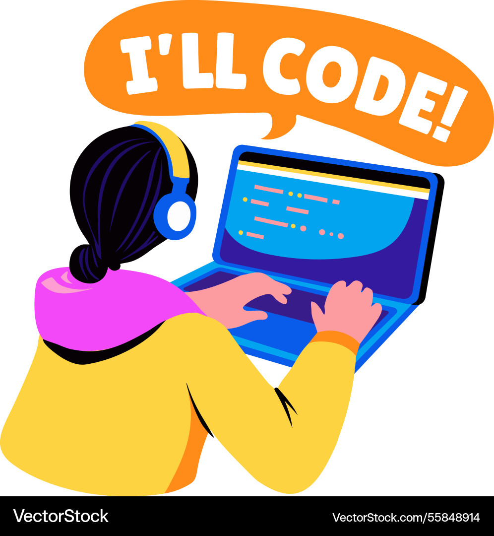 Coder vector image
